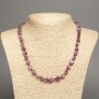 Necklace of Natural Stone Rubellite Tourmaline Faceted, 9x9mm+, length 50cm +