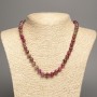 Necklace of Polychrome Tourmaline (synthetic) smooth beads, 8mm diameter, length 48cm