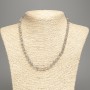 Labradorite Beaded Necklace with Faceted Round Beads, 6mm diameter, 50cm length +