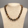 Tiger's Eye Necklace with Smooth Beads 12mm Diameter, 48cm Length +