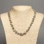 Dalmatian Jasper Beads Necklace, faceted, 10x8mm diameter, 48cm length