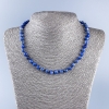Sodalite Gem Bead Necklace, faceted ball, 7mm diameter, length 48cm