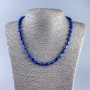 Lapis Lazuli Bead Necklace, barrel-shaped, 9×6mm, length 48cm