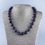 Natural Amethyst Bead Necklace, faceted, diameter 13×12 mm ±, length 48 cm ±