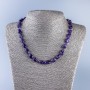 Natural Stone Necklace Amethyst Faceted, 13×8mm, diameter, 46cm +