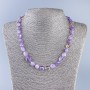 Natural Amethyst Beads Necklace, faceted, diameter 10x7mm ±, length 50cm ±