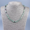 Natural stone necklace Fluorite faceted sphere 6mm diameter, length 50cm