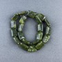 Jadeite Beads natural Jadeite stone, rectangle shape, 13×18×6 mm, 5 mm±, length 40 cm± on thread