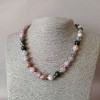 Turmaline Bead Necklace, smooth round beads 10mm diameter, 45cm length