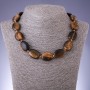 Tiger's Eye Oval Bead Necklace 18x25mm, 45cm length