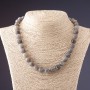 Labradorite Faceted Round Bead Necklace 11mm 45cm