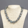 Necklace made from natural Labradorite, faceted, diameter 16×13 mm±, length 45 cm±