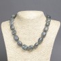 Necklace made from natural Labradorite, faceted, diameter 16×13 mm±, length 45 cm±