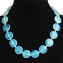 Moonstone “Coin” Necklace 20mm, 48cm Length