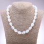 Moonstone Beads (synthetic), bi-cone, 12x16mm diameter, 46cm length