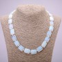 Moonstone Opalite Necklace (synthetic) Rectangle, diameter 13x18mm, length 48cm
