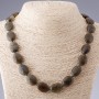 Labradorite Necklace Oval 2x1.5 cm, length 48 cm