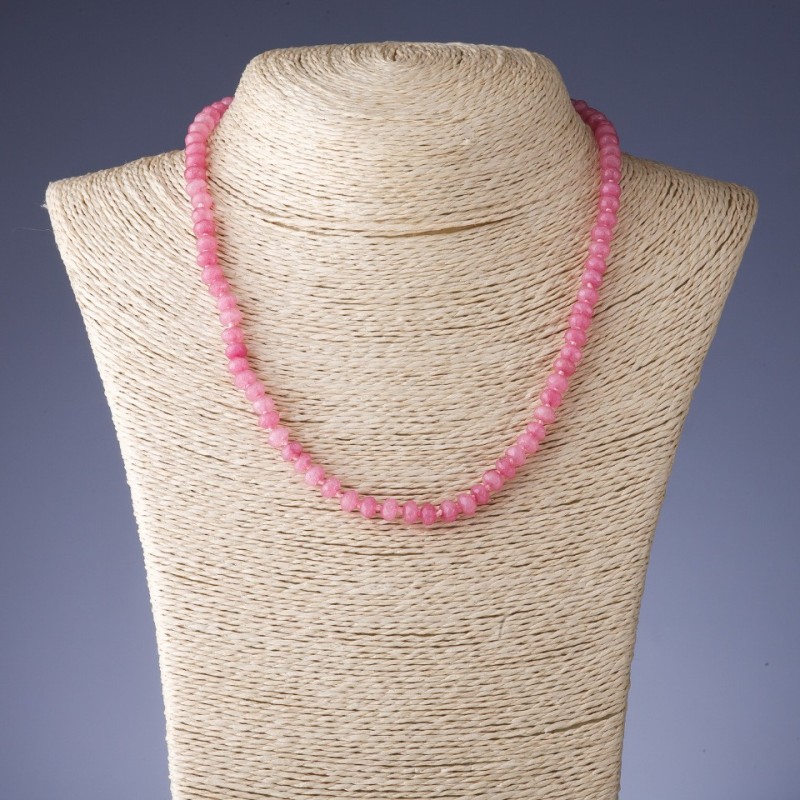 Tourmaline Beads Graded Disc Necklace 48cm, diameter 6mm