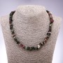 Tourmaline Bead Necklace, faceted, 9mm diameter, 45cm length