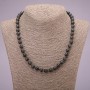 Labradorite Natural Stone Necklace, smooth round beads, diameter 8(±)mm, length 45cm