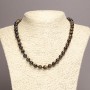 Natural stone Necklace with Hawk's Eye smooth bead 8mm+-, length 45cm+