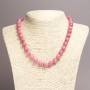 Tourmaline Bead Necklace, artificial smooth sphere, 10mm diameter ±, length 45cm ±