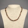 Tiger's Eye Necklace - Natural Stone, faceted beads, 6×8mm, length 45cm