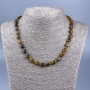 Tiger's Eye Bead Necklace, Faceted, 50cm length