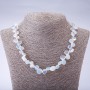 Necklace Moonstone (synthetic) faceted "butterfly", diameter 6-10(±)mm, length 45cm