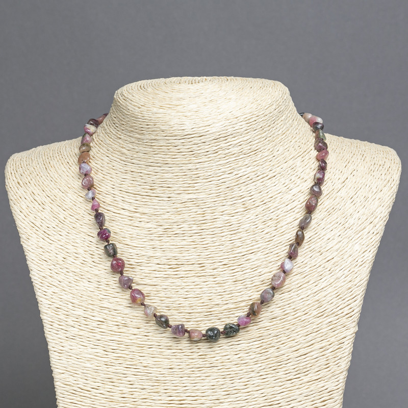 Tourmaline Bead Necklace, faceted, diameter 7±mm, length 45cm+
