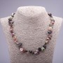 Natural gemstone tourmaline faceted butterfly necklace, diameter 7-12mm, length 46cm