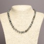 Labradorite Bead Necklace, natural stone, smooth round beads Ø8-8.5mm+, length 47cm+