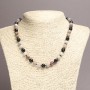 Natural gemstone Tourmaline necklace smooth bead, diameter 8 (+-) mm, length 45cm+