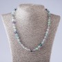 Fluorite Bead Necklace Smooth Round 48cm 8mm