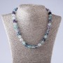 Fluorite Bead Necklace Smooth Round 48cm 10mm
