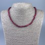 Necklace with natural gemstone Tourmaline, faceted bead diameter 6mm, length 48cm +