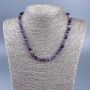 Fluorite Bead Necklace with Faceted Round Beads 6mm Ø, 48cm length