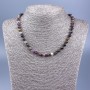 Necklace of natural tourmaline, smooth 6 mm round beads, length 50 cm +