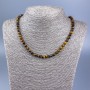 Tiger's Eye Bead Necklace, faceted ball 6mm, length 50cm