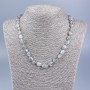 Labradorite Natural Stone Necklace, faceted, 7–10mm dia, length 50cm