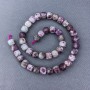 Tourmaline beads, natural stone, faceted cube on thread, diameter 9x9 mm ±, length 38 cm ±