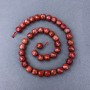 Jasper Beads Red Natural Stone Faceted Cube on a Thread, 9x9 mm +/-, Length 38 cm +/-