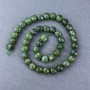Jadeite Beads Natural Stone Faceted Cube on Thread, 9x9 mm ±, 38 cm ±