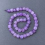 Lavender Amethyst Natural Stone Beads, faceted cube on thread, diameter 9x9 mm±, length 38 cm±