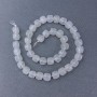 Mountain crystal natural stone cut cube beads on a thread, diameter 9x9 mm±, length 38 cm±