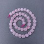 Beads Pink Quartz Natural Stone Faceted Cube On Thread, Diameter 9x9 mm ±, Length 38 cm ±