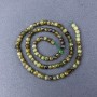 Grossular Garnet Beads (Green Garnet) Faceted Cubic Beads on Thread, 4x4 mm ±, length 40 cm ±