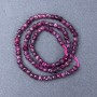 Tourmaline Beads, Natural Stone, faceted cube-shaped on thread, diameter 4x4 mm±, length 39 cm±