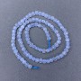Agate Beads (Blue Chalcedony) Faceted Cube on Thread, 4x4 mm ±, Length 39 cm ±