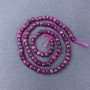 Ruby Beads Natural Gemstone Faceted Cube on Thread, 4x4 mm diameter, length 39 cm